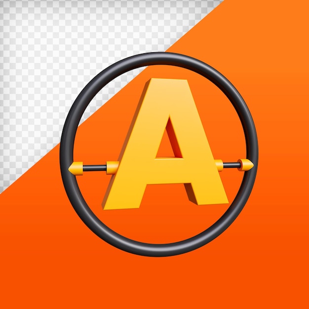 3D render aplhabet premium