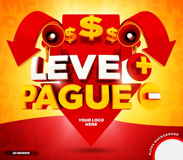 PSD 3d render arrow paga menos toma más campaña brasileña premium psd