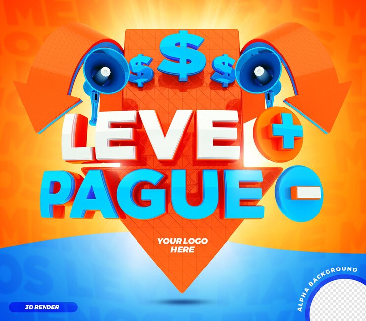 PSD 3d render arrow paga menos toma más campaña brasileña premium psd