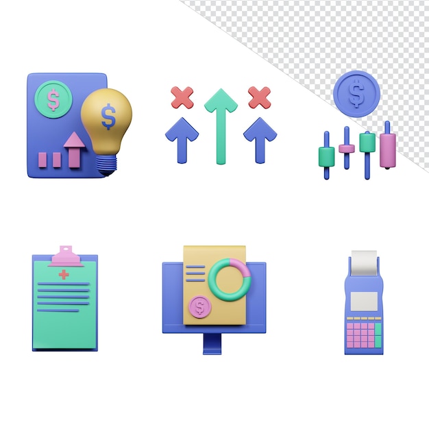 3d render asset design 3D icona illustrazione