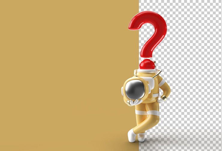 PSD 3d render astronaut light bulb instead of head 