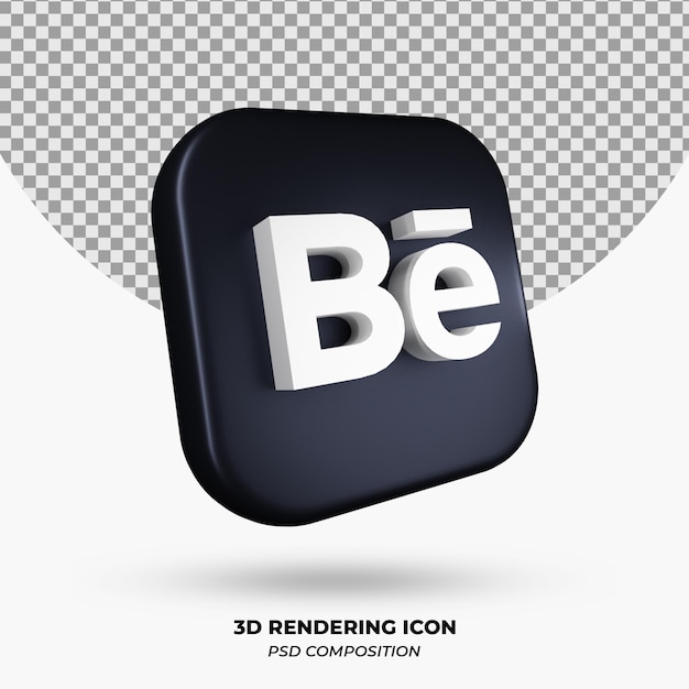 PSD 3d render behance icon object