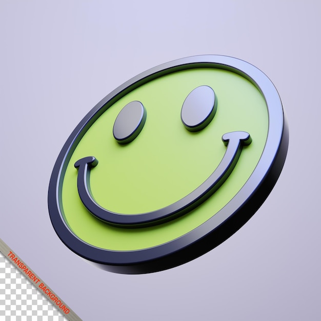 3D-Render-Bild mit lächelndem Gesicht