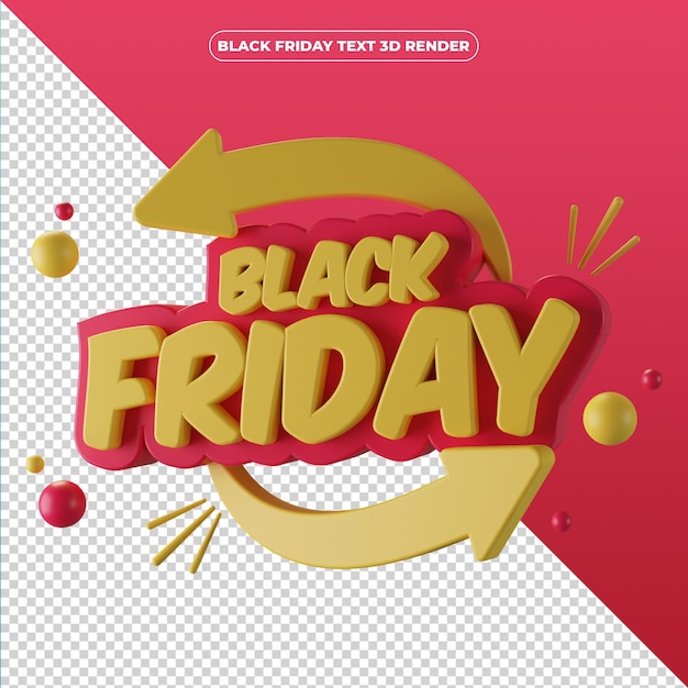 3d render black friday banner