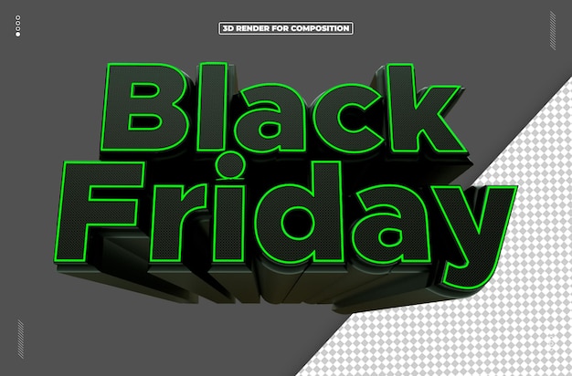 3D render Black Friday Novembre