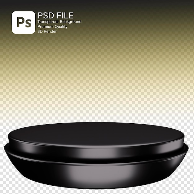 3D Render Black Podium para la exhibición de productos