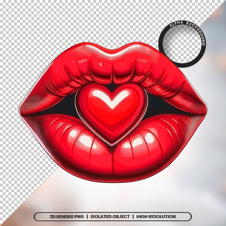 PSD 3d render boca língua leite boca elemento ícone psd png