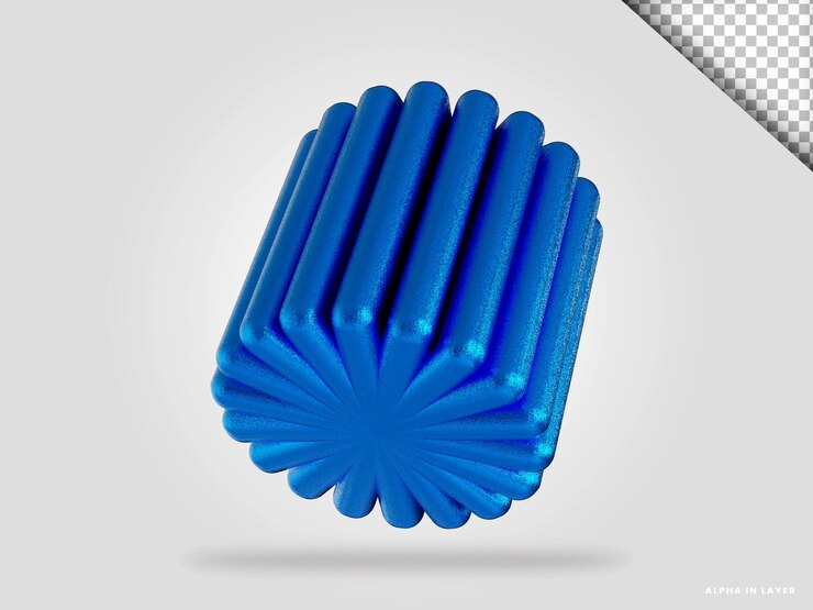 PSD 3d render brillo formas geométricas objetos aislados