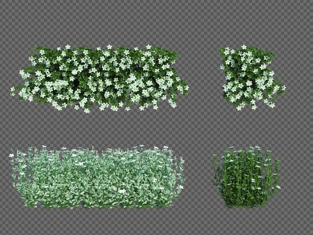 3d Render Brush Tree aislado en blanco