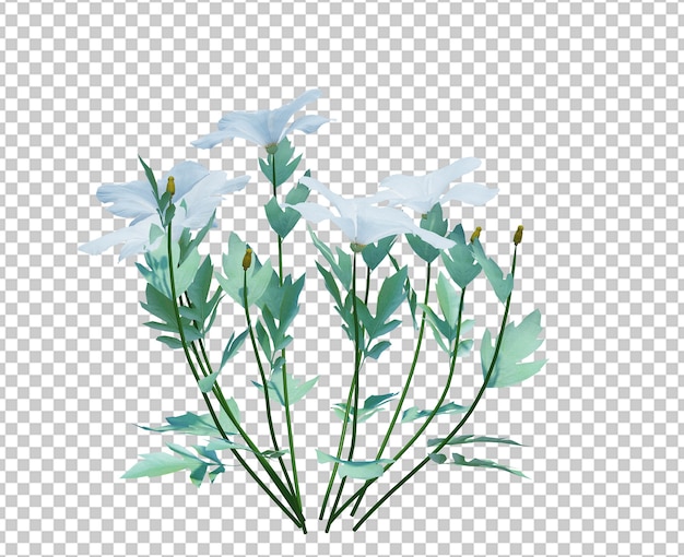 PSD 3d render brush tree isoliert