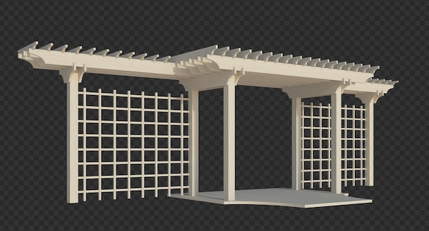 3d render building structure isolated