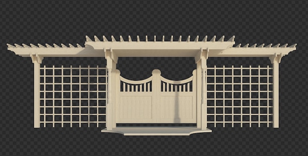 3d render building structure on isolated