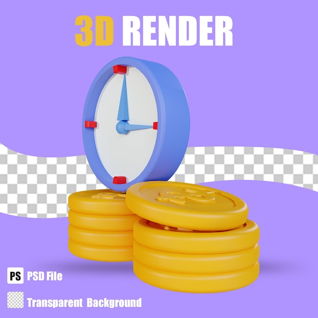 3D render bussines domesticado é dinheiro com fundo transparente