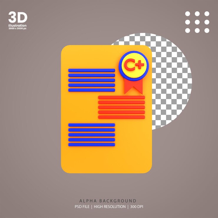 PSD 3d render c más ilustración de informe