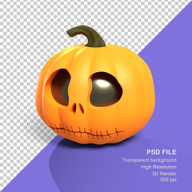 3d render calabaza feliz hallowen