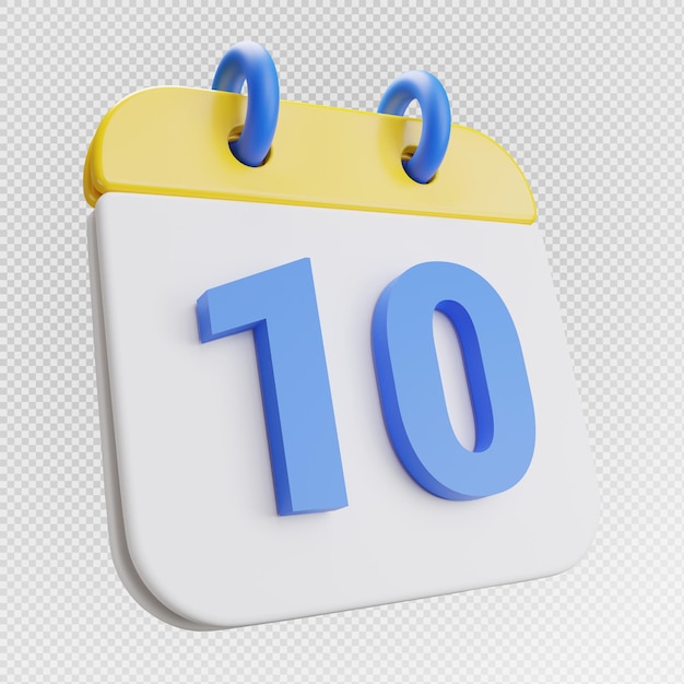 3d render calendario 10