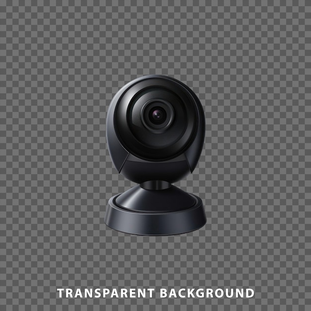 PSD 3d render cctv aislado en un fondo transparente