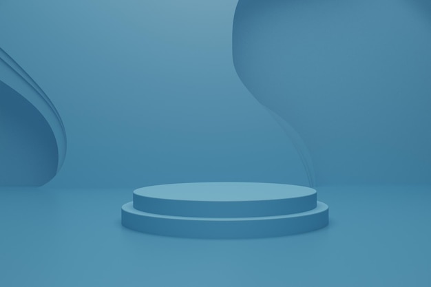 3D render cena do pódio no chão para o produto