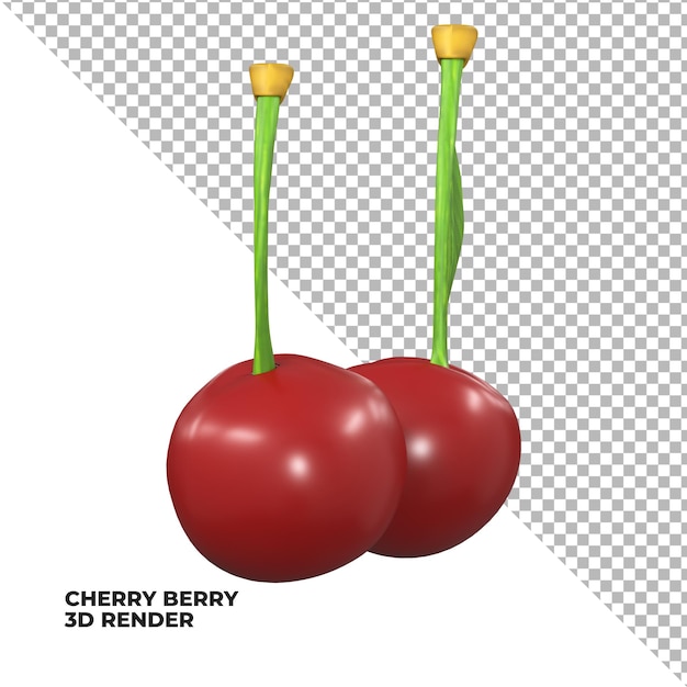 PSD 3d render cereza baya