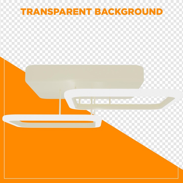 PSD 3d render chandelier pendente luz de teto com fundo transparente