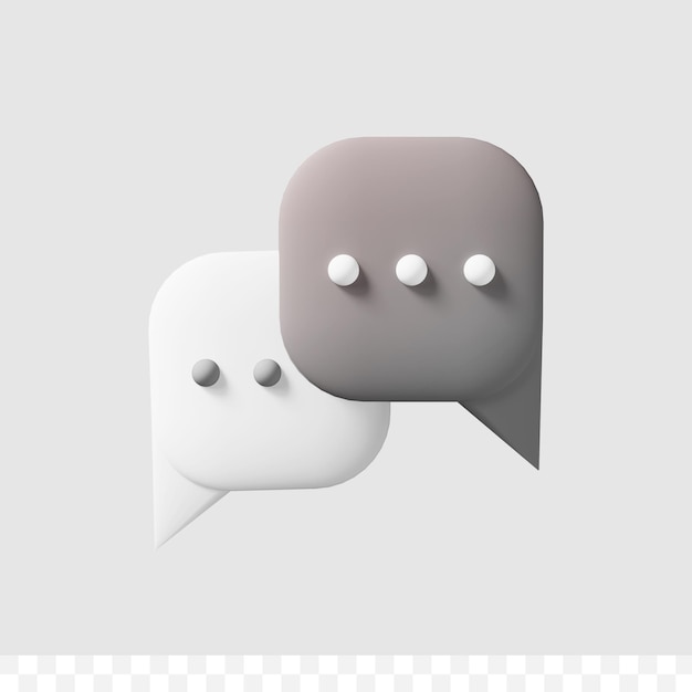 3D-Render-Chat-Symbol