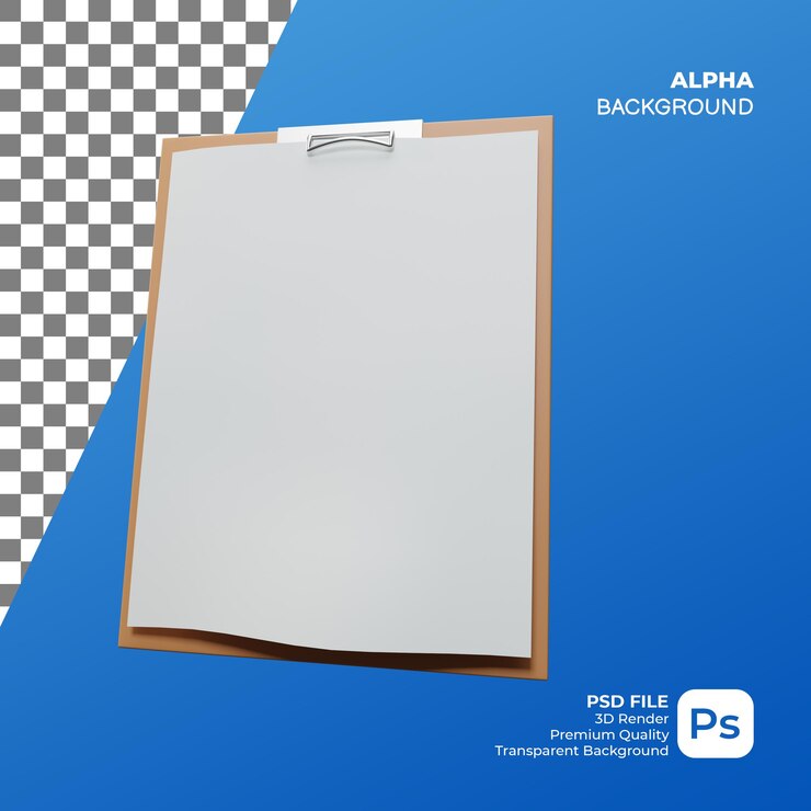 3d render clipboard