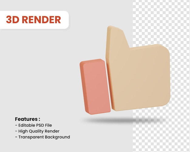 3d render como icono aislado