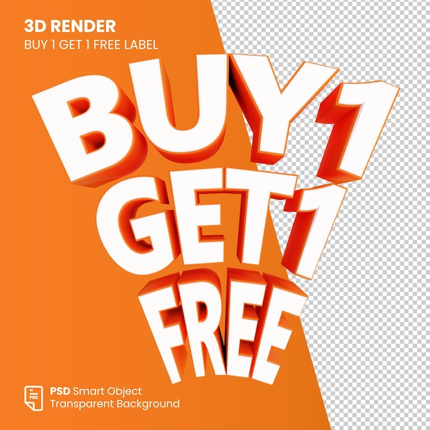 3D Render Compre uno y obtenga una etiqueta gratis