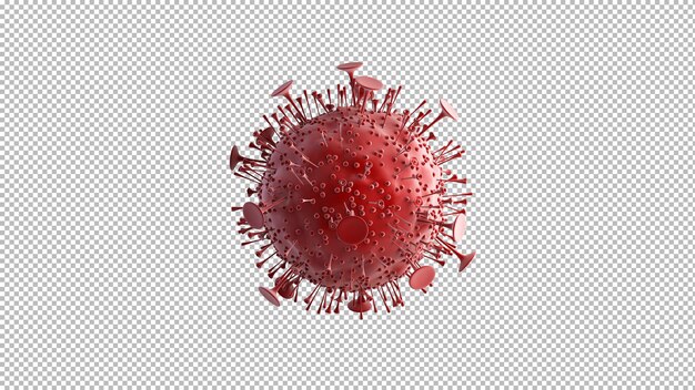 3D Render Corona virus fondo aislado