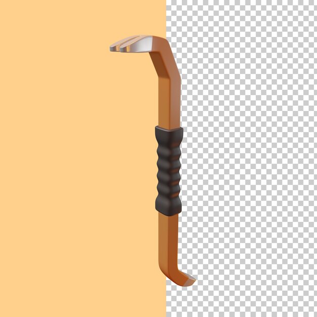 PSD 3d-render-crowbar-illustration