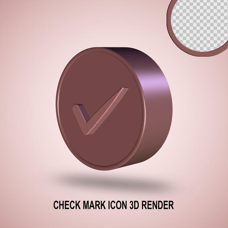 PSD 3d render cruz icono marrón