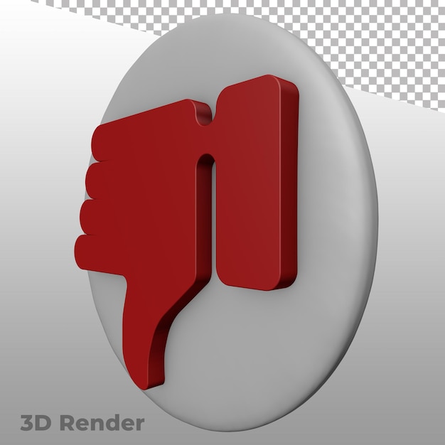 3d-render-daumen hoch und runter symbol