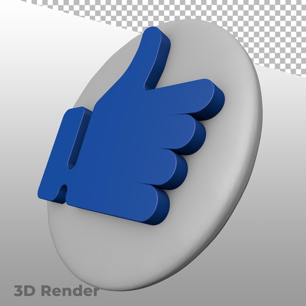 PSD 3d-render-daumen hoch und runter symbol