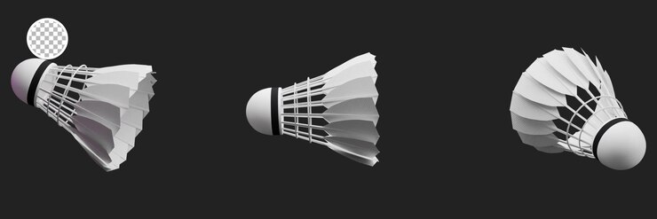 PSD 3d render deporte bádminton