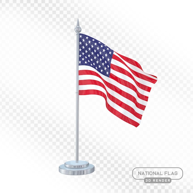 3D-Render der amerikanischen Flagge
