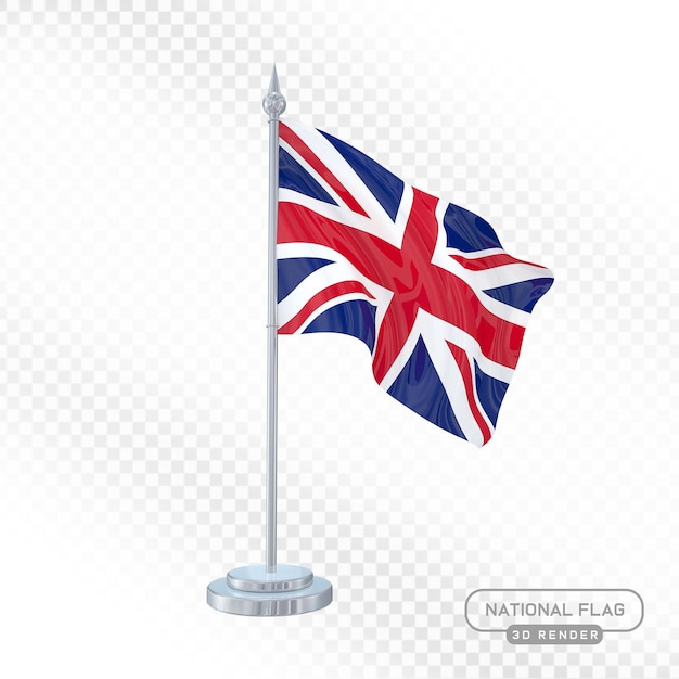 3D-Render der britischen Flagge