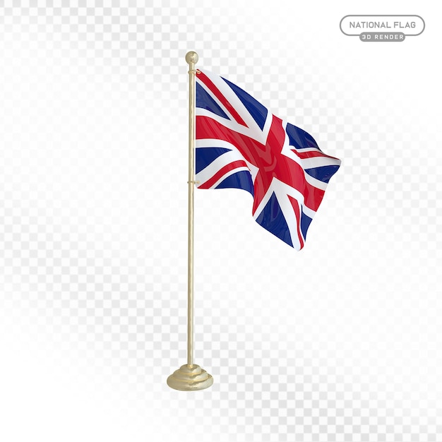 3D-Render der britischen Nationalflagge