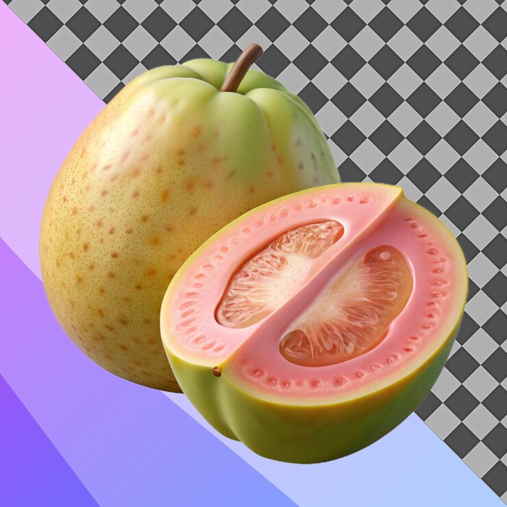 PSD 3d-render der guava-frucht saftig und süß