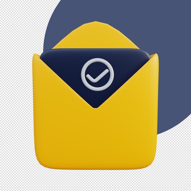 PSD 3d-render-e-mail-business-symbol