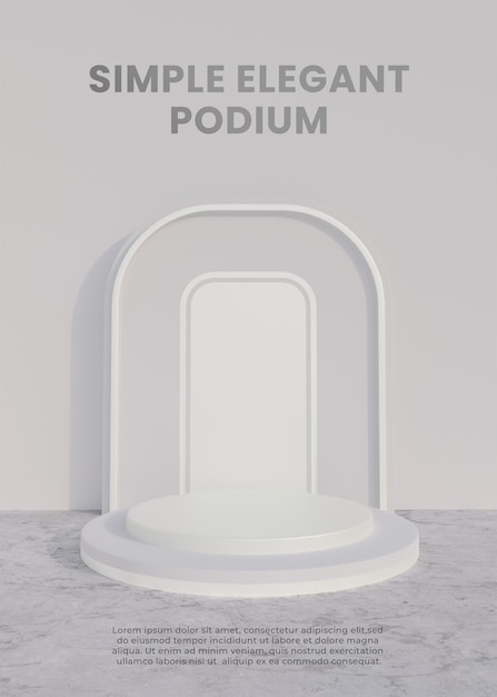 3D render einfaches elegantes Podium Premium Psd