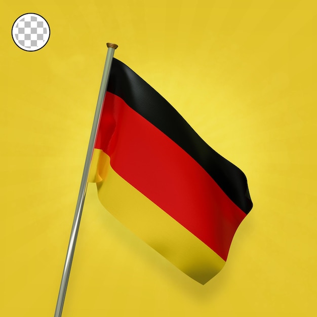 3D-Render elegante Deutschland-Flagge