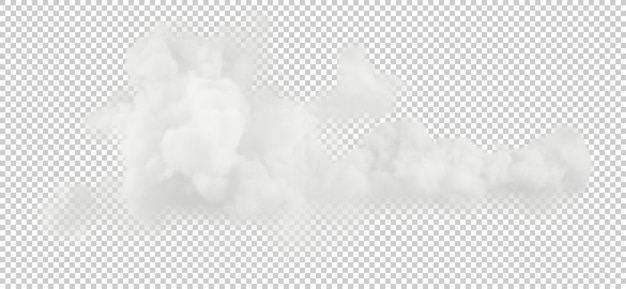 PSD 3d render especial nuvens fofas brancas