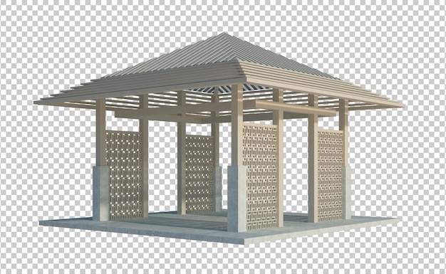 3d Render la estructura del edificio aislada