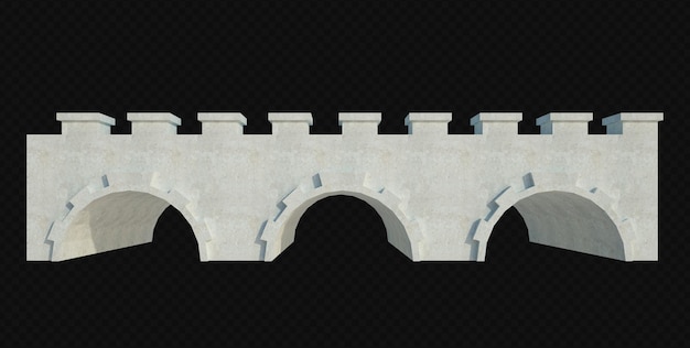 3D Render Estrutura de Edifício Isolada