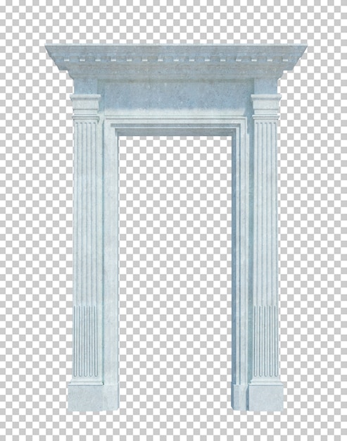 3D Render Estrutura de Edifício Isolada