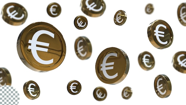 PSD 3d-render-euro-münzensymbol