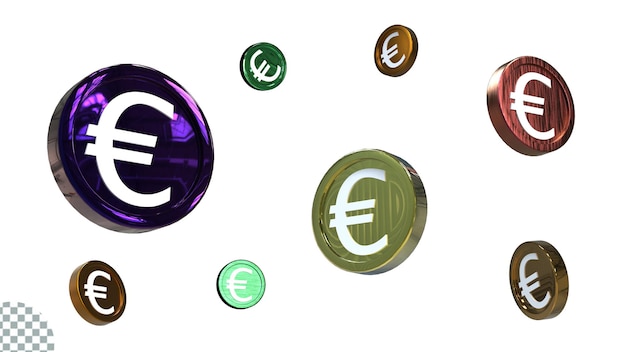 3d-render-euro-münzensymbol