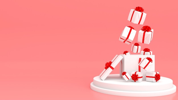 3D render exibir maquete de feliz Natal e feliz ano novo em cor pastel
