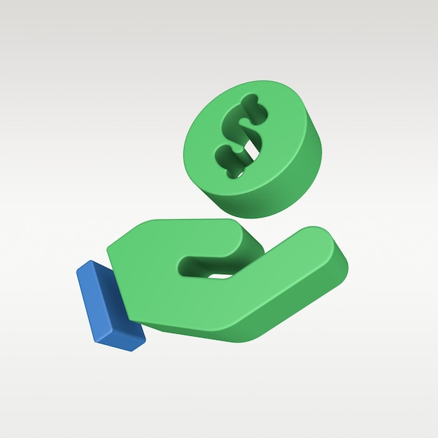 3D-Render-Finanzsymbol