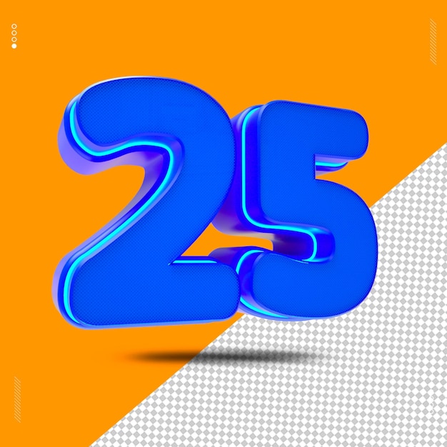 3d render font blu